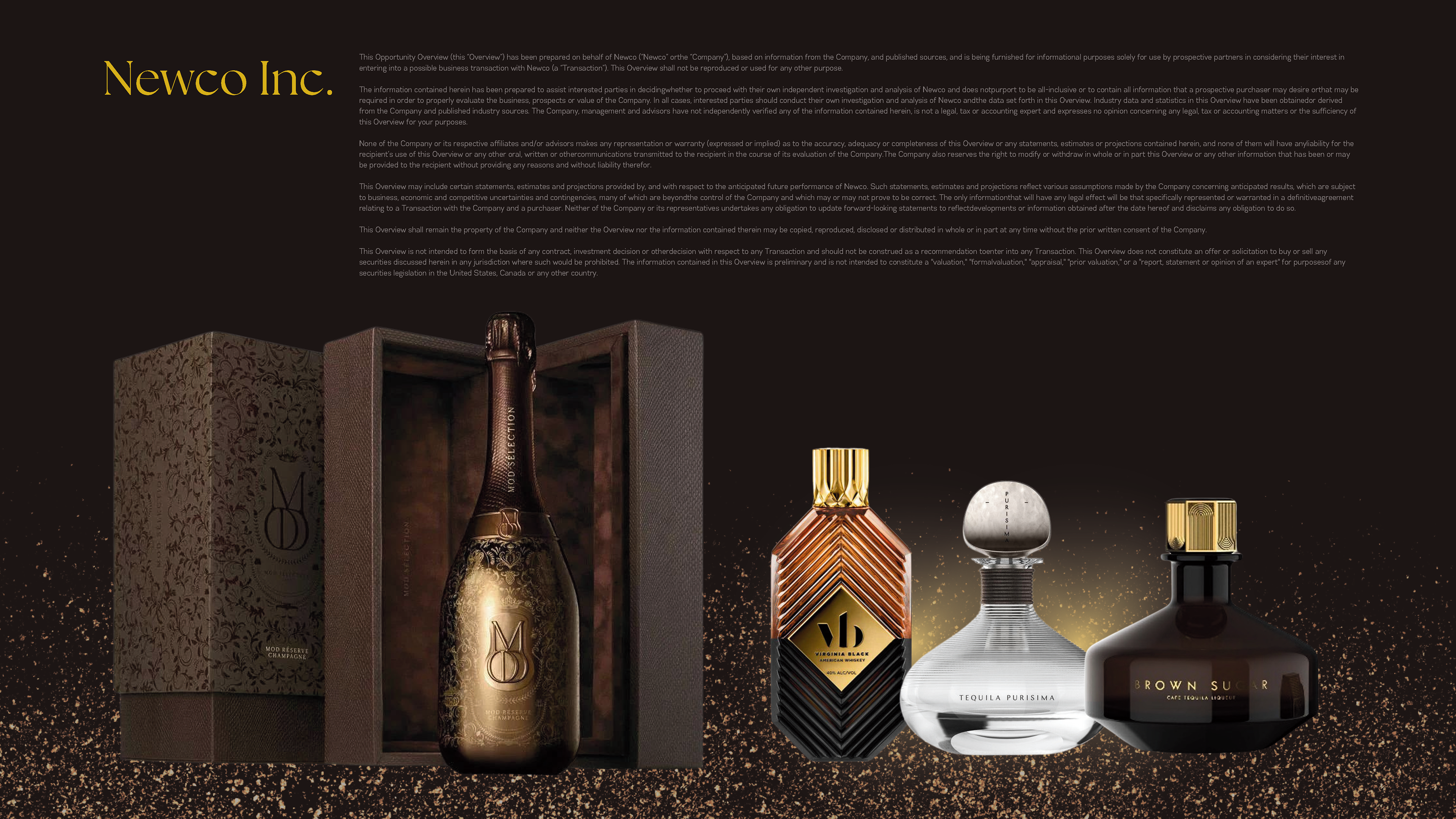 NewCo — Celebrity Alcohol Sales Deck - 13