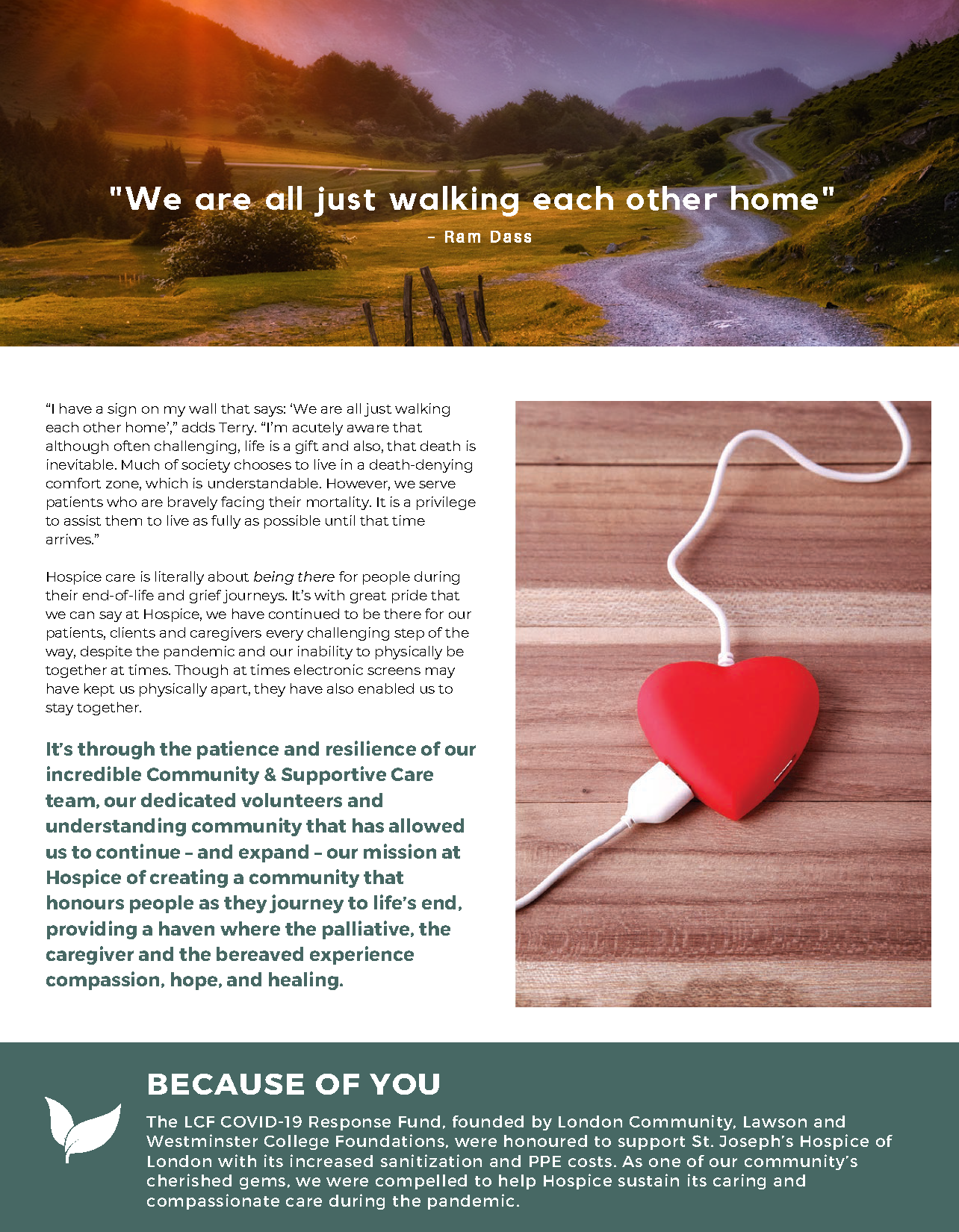 St. Joseph's Hospice — Always Together, Even When We're Apart - 14