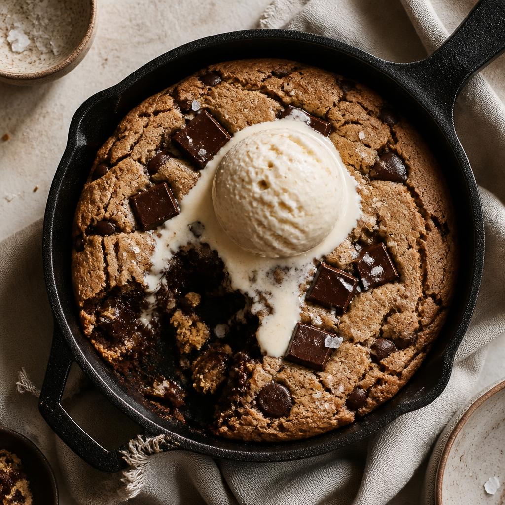 Skillet cookie, photographed for the recipe library